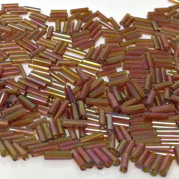 Margele de nisip irizate 6mm tubulare